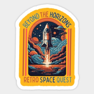 The "Beyond the horizons Retro space ", Design Sticker